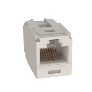 módulo acoplador rj45 a rj45, mini com, categoría 6, color blanco mate