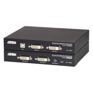 extensor kvm | hdbaset™ | 2.0 dvi dual display usb | 1920 x 1200 a 100m