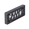 pasacable de 10 orificios de marco rectangular, ip65, 4.41" x 1.42", para cables no terminados, color negro.