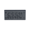 pasacables rectangular de membrana, ip66, 3.39" x 1.42", 12 orificios, para cables no terminados. color negro