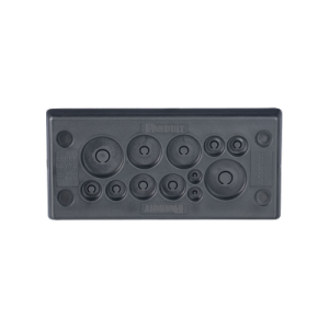 pasacables rectangular de membrana, ip66, 3.39" x 1.42", 12 orificios, para cables no terminados. color negro