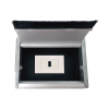 caja universal vacía de 1 módulo para instalación en escritorio (voz, datos, vídeo, contactos eléctricos), (no incluye accesorios)