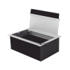 caja universal vacía de 2 módulos para instalación en escritorio (voz, datos, vídeo, contactos eléctricos), (no incluye accesorios)