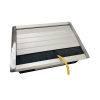 caja universal vacía de 2 módulos para instalación en escritorio (voz, datos, vídeo, contactos eléctricos), (no incluye accesorios)