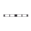 patch panel de fibra Óptica, para 4 placas acopladras fap o fmp, angulado, color negro, 1ur