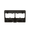 placa de mobiliario modular estándar, salidas para 4 puertos mini com, color negro