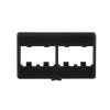 placa de mobiliario modular estándar, salidas para 4 puertos mini com, color negro