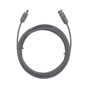 cable fotovoltaico / 1 metro / color negro / calibre 10 awg / terminal mc4 macho y hembra en ambos extremos