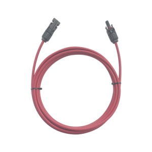 cable fotovoltaico / 1 metro / color rojo / calibre 10 awg / terminal mc4 macho y hembra en ambos extremos