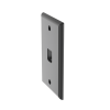 placa de pared vertical clásica, salida para 1 puerto mini com, color negro