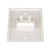 placa de pared vertical clásica, salida para 2 puertos mini com, color blanco mate