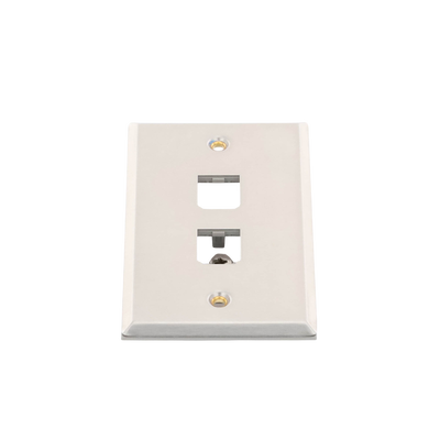 placa de pared vertical, de acero inoxidable, salida para 2 puertos mini com placa de pared vertical, de acero inoxidable, salida para 2 puertos mini com