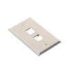 placa de pared vertical, de acero inoxidable, salida para 2 puertos mini com