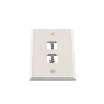 placa de pared vertical, de acero inoxidable, salida para 2 puertos mini com placa de pared vertical, de acero inoxidable, salida para 2 puertos mini com