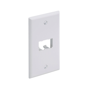 placa de pared vertical clásica, salida para 2 puertos mini com, color blanco