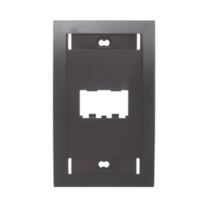 placa de pared vertical ejecutiva, salida de 2 puertos mini com, con espacios para etiquetas, color negro