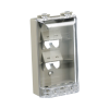placa de pared vertical, resistente al agua con protección ip56, acepta 4 módulos mini com, color gris