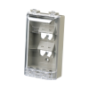 placa de pared vertical, resistente al agua con protección ip56, acepta 4 módulos mini com, color gris