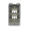 placa de pared vertical, resistente al agua con protección ip56, acepta 4 módulos mini com, color gris