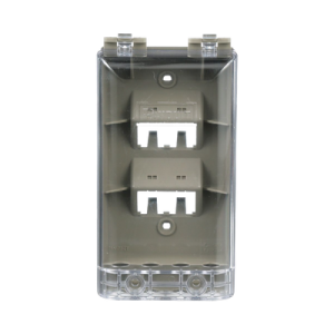 placa de pared vertical, resistente al agua con protección ip56, acepta 4 módulos mini com, color gris