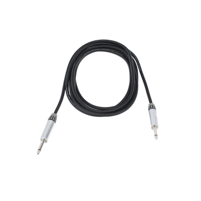 cable de audio | plug 1/4 in a plug 1/4 in mono | carcasa cromada | conectores seetronic | ideal para instrumentos | longitud 3m cable de audio | plug 1/4 in a plug 1/4 in mono | carcasa cromada | conectores seetronic | ideal para instrumentos | longitud 3m