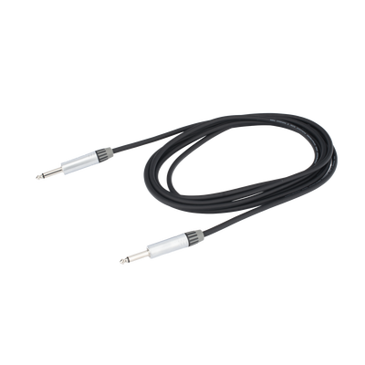 cable de audio | plug 1/4 in a plug 1/4 in mono | carcasa cromada | conectores seetronic | ideal para instrumentos | longitud 3m cable de audio | plug 1/4 in a plug 1/4 in mono | carcasa cromada | conectores seetronic | ideal para instrumentos | longitud 3m