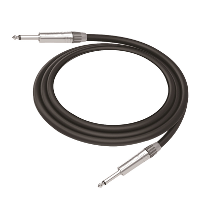 cable de audio | plug 1/4 in a plug 1/4 in mono | carcasa cromada | conectores seetronic | ideal para instrumentos | longitud 3m cable de audio | plug 1/4 in a plug 1/4 in mono | carcasa cromada | conectores seetronic | ideal para instrumentos | longitud 3m