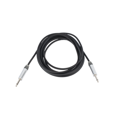 cable de audio | plug 1/4 in a plug 1/4 in mono | carcasa cromada | conectores seetronic | ideal para instrumentos | longitud 5m cable de audio | plug 1/4 in a plug 1/4 in mono | carcasa cromada | conectores seetronic | ideal para instrumentos | longitud 5m