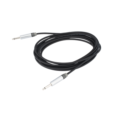 cable de audio | plug 1/4 in a plug 1/4 in mono | carcasa cromada | conectores seetronic | ideal para instrumentos | longitud 5m cable de audio | plug 1/4 in a plug 1/4 in mono | carcasa cromada | conectores seetronic | ideal para instrumentos | longitud 5m