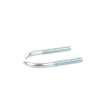 abrazadera tipo u de 1/2", con acabado electro zinc, no incluye tuercas y arandelas