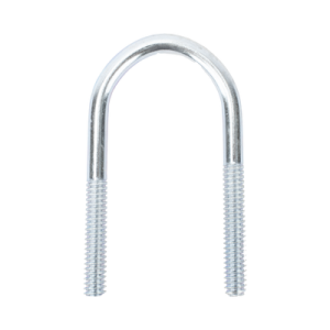 abrazadera tipo u de 2 ", con acabado electro zinc, no incluye tuercas y arandelas