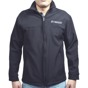 elegante chamarra para caballero color negro fabricada en poliéster dry fit impermeable