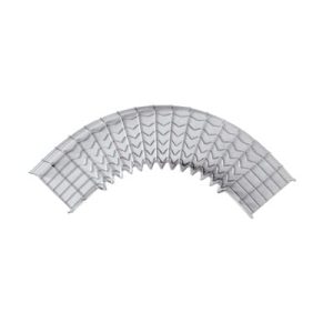 curva pre fabricada horizontal de 90° con medidas de 116 mm de peralte y 300 mm ancho (116/300 mm)
