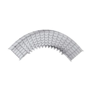 curva pre fabricada horizontal de 90° con medidas de 33 mm de peralte y 150 mm ancho (33/150 mm)