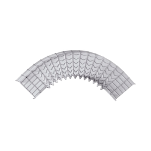 curva pre fabricada horizontal de 90° con medidas de 54 mm de peralte y 200 mm ancho (54/200 mm)