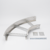 curva horizontal de aluminio de 90° perfil z / peralte 3 1/4" / ancho 12" / radio 8" / incluye tornillería (chc90ez314r8x12ak)