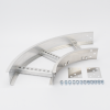curva horizontal de aluminio de 90° perfil z / peralte 3 1/4" / ancho 9" / radio 8" / incluye tornillería (chc90ez314r8x9ak)