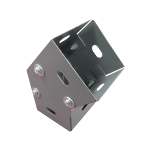 derivación codo horizontal de 45 grados 100 x 100 mm, fabricado en lámina de acero al carbón