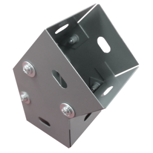 derivación codo horizontal de 45 grados 65 x 65 mm, fabricado en lámina de acero al carbón