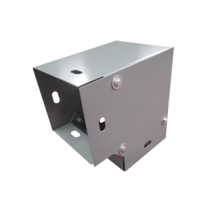 derivación codo horizontal de 90 grados 65 x 65 mm, fabricado en lámina de acero al carbón