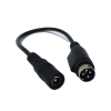 adaptador universal dc hembra a minidin 4 pines macho / recomendado para dvr´s epcom / hikvision