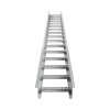 escalera de aluminio portacables / perfil z / peralte 3 1/4" /paso 9" / ancho 12" / 3.66 metros / capacidad máx. 274 cables / incluye cople union y tornillería (chez314p9x12ak)