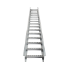 escalera de aluminio portacables / perfil z / peralte 3 1/4" /paso 9" / ancho 9" / 3.66 metros / capacidad máx. 205 cables / incluye cople union y tornillería