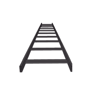 escalera tubular de 1.5" de peralte y 12" de ancho y 3.05 metros de largo, pintura epóxica color negro, ideal para utilizarse en centros de datos o cuartos de telecomunicacionesl, incluye coples y tornillería