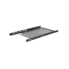 charola ajustable para rack de 19" de 4 postes de 1 unidad de espacio. profundidad de 633 a 816 mm