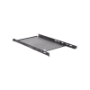 charola ajustable para rack de 19" de 4 postes de 1 unidad de espacio. profundidad de 633 a 816 mm