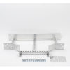 derivación "t" horizontal de aluminio perfil z / peralte 3 1/4" / ancho 12"/ radio 8" / incluye tornillería (chthez314r8x12ak)