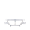 derivación "t" horizontal de aluminio perfil z / peralte 3 1/4" / ancho 12"/ radio 8" / incluye tornillería (chthez314r8x12ak)