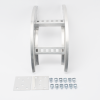 curva vertical exterior de aluminio de 90° perfil z / peralte 3 1/4" / ancho 6" / radio 8" / incluye tornillería