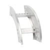 curva vertical exterior de aluminio de 90° perfil z / peralte 3 1/4" / ancho 6" / radio 8" / incluye tornillería